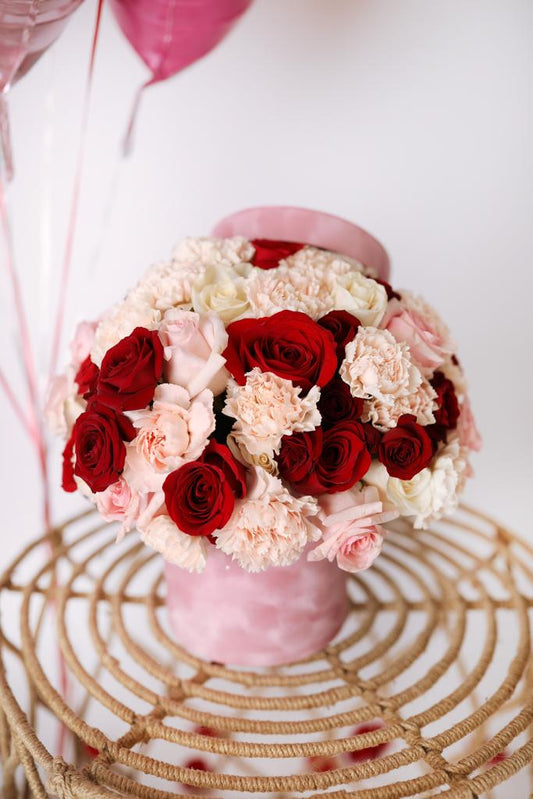 Pretty in Pink Rose Hat Box